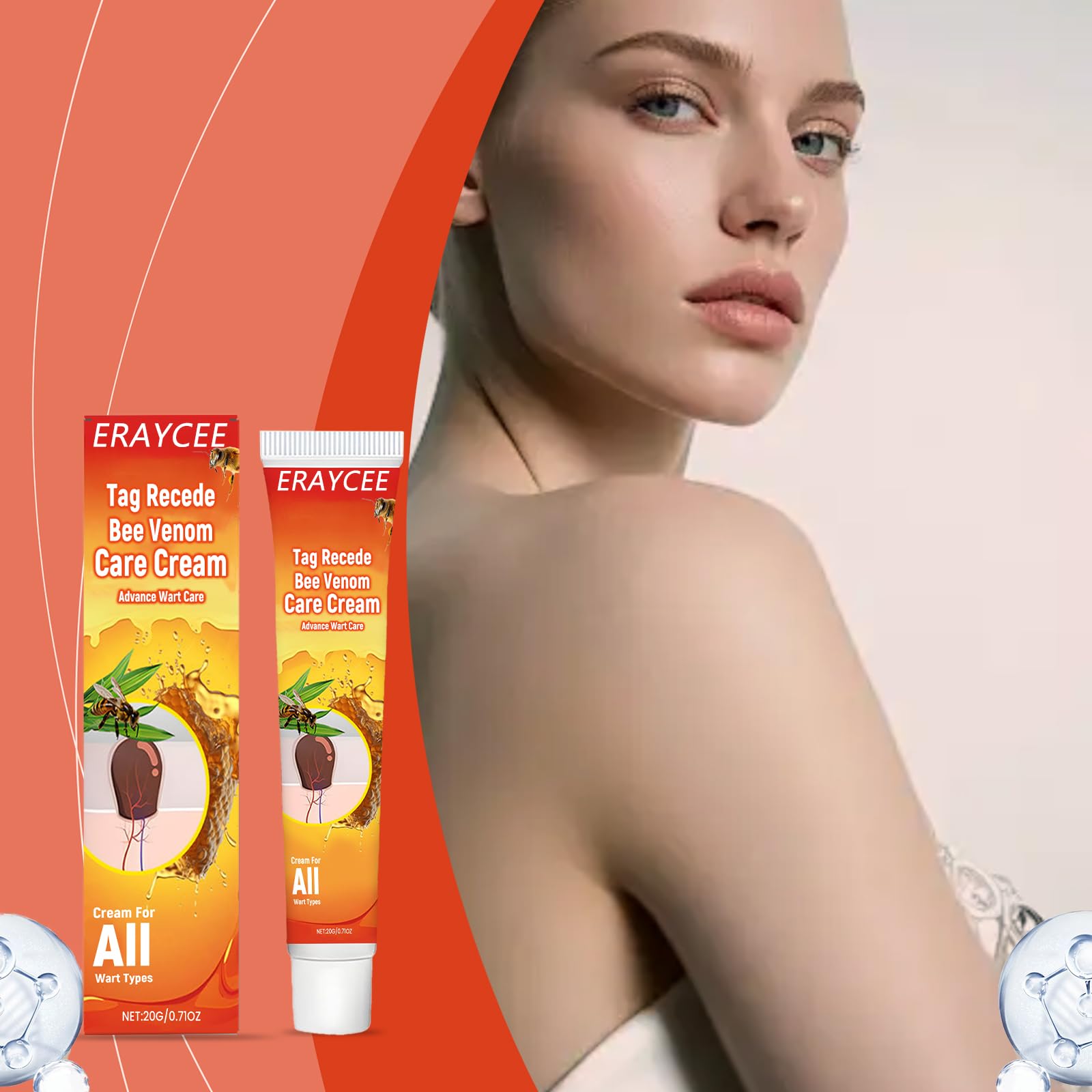 Crema de extracción de verruga de veneno de abeja, 20 g