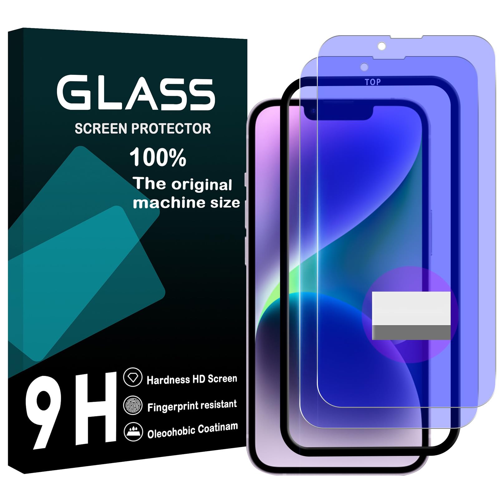 対応 iPhone 14 Plus ガラスフイルム ブルーライトカット ガイド枠付き 【2枚セッ- AGC旭硝子】iPhone 13 Pro Max ガラスフイルム iphone14プラス 液晶保護フィルム アイフォン13プロマックス 強化ガラス さらさら ケース 【 日本旭硝子素材採用 硬度9H 耐衝撃 飛散防止 超薄 気泡ゼロ 高感度 撥油性 指紋防止 超耐久 ラウンドエッジ加工 】TZ-iP14PLLG21