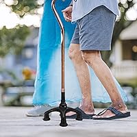 Vista 4 de Generic Reemplazo de punta de bastón cuádruple, almohadillas antideslizantes para pies de muletas de base de cuatro puntos, puntas estables