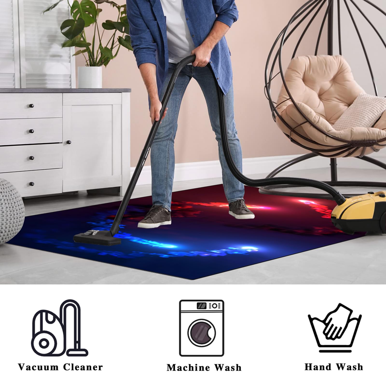 Tapis Gaming de Bureau Antidérapant pour Sols Durs, Protection du Sol, Chaise Gaming, 150 x 180 cm