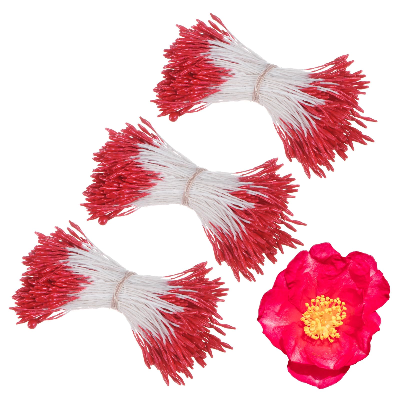 M METERXITY 1080 Pack Double Heads Flower Stamen-1mm Artificial Flower Stamen Pistil Matt Pearl Floral Stamen