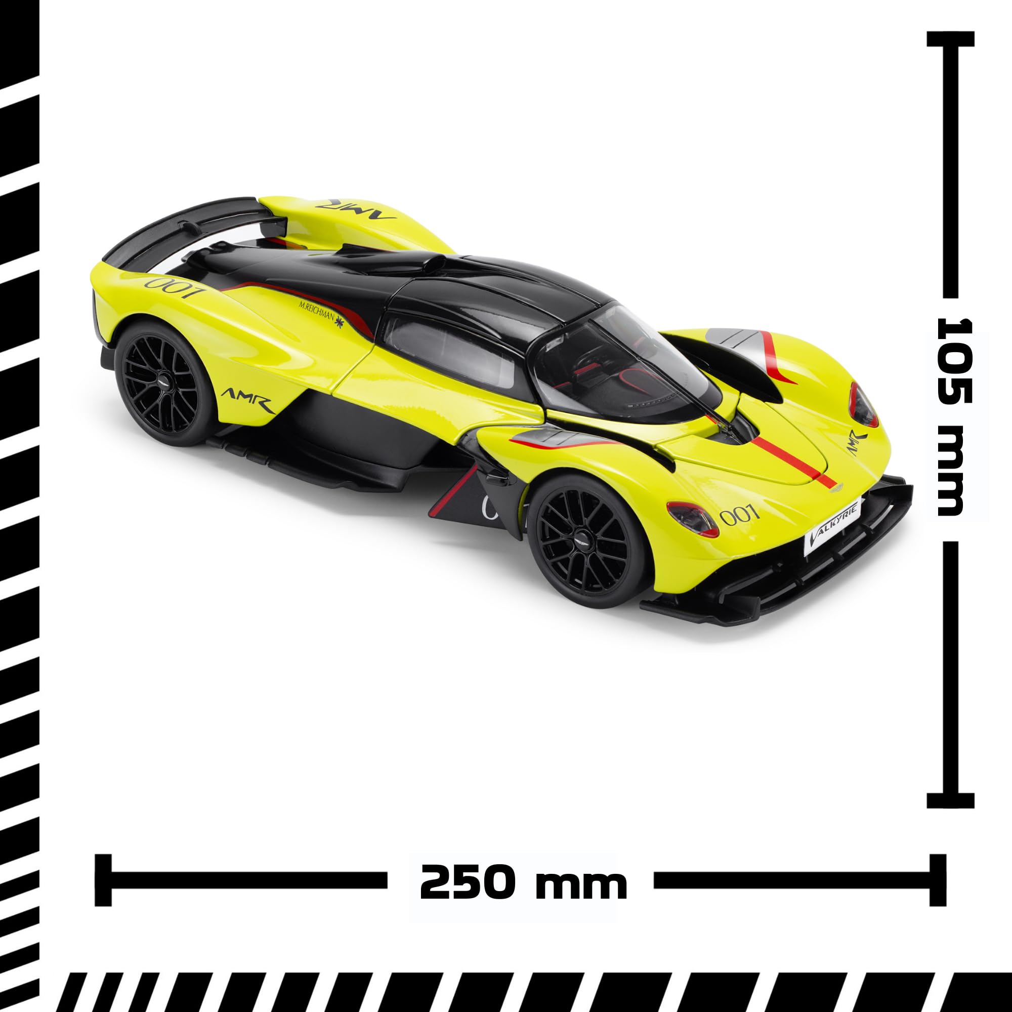 Aston Martin Valkyrie 1:18 Scale Die-Cast Model Car - Lime Green