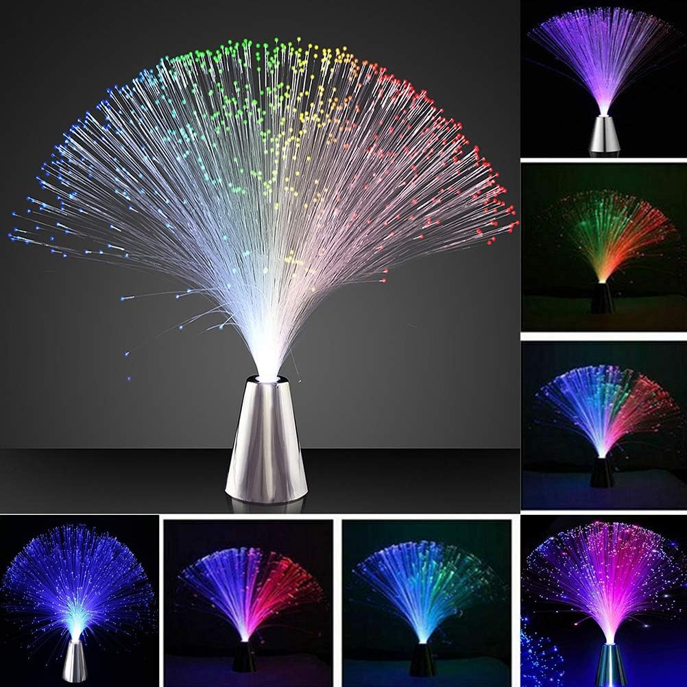 balacoo 4 Pcs Kids Night Lights LED Night Light Optic Fountain Light Christmas Calming lamp Fiber Optic lamp Flash for Wedding Partys Child appease Fountain Lights