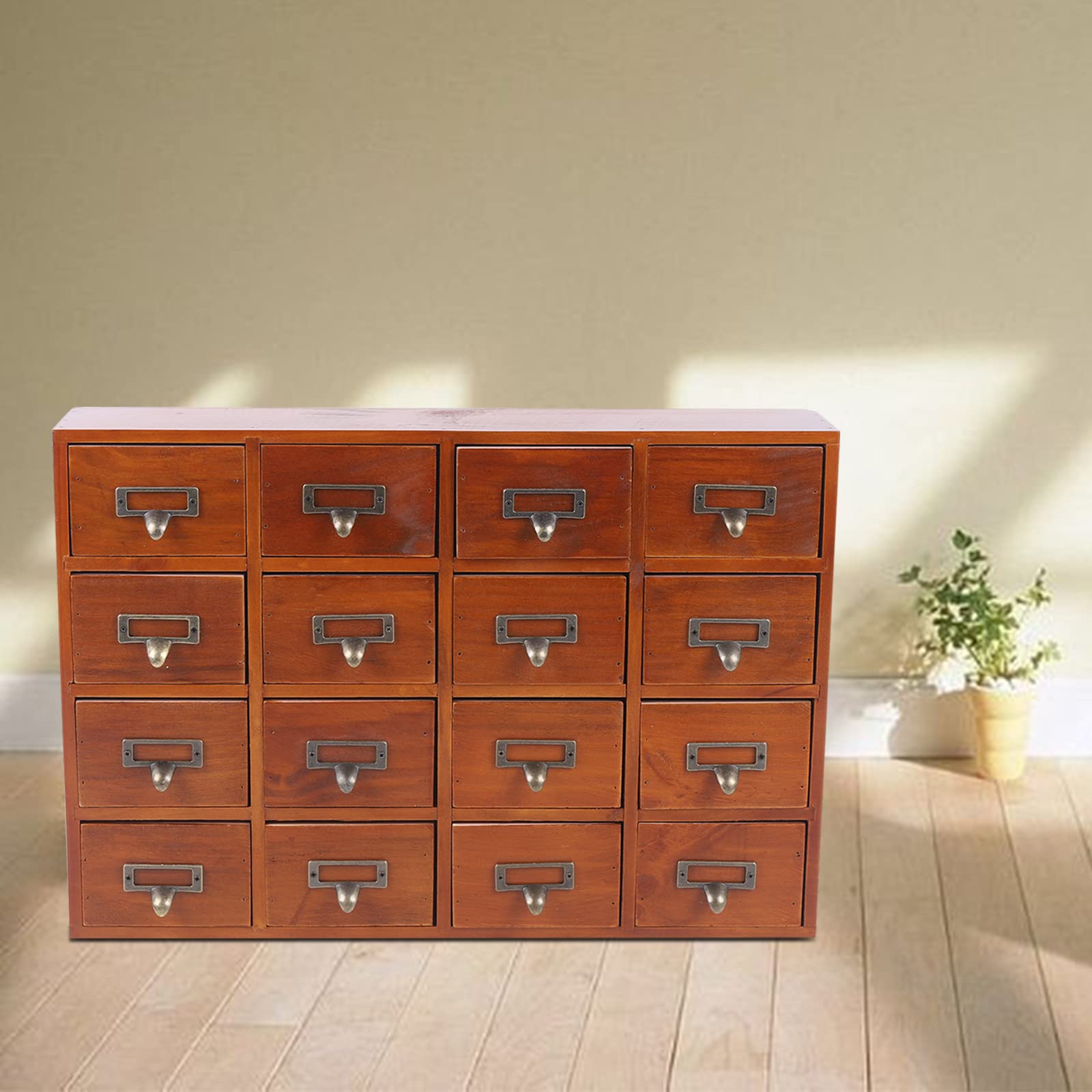 Goudergo Desk Drawer Organizer,Wooden Storage Box with 16 Drawers for Home Office Desk Organization & Storage & Storage Drawers Dressers & Bedroom & Traditional Apothecary Cabinet,Etc