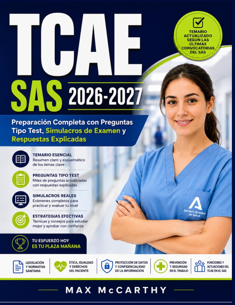 TCAE SAS 2026-2027: Preparación Completa con Preguntas Tipo Test, Simulacros de Examen y Respuestas Explicadas