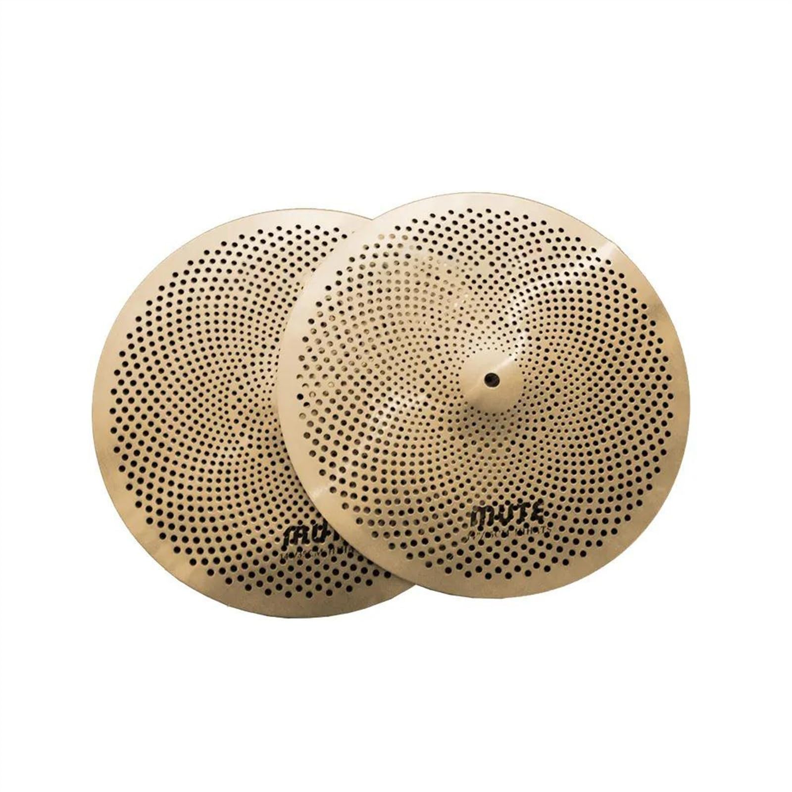 Professionelle Trommelbecken Goldenes Handgefertigtes Dämpferbecken, 2 Paar 14" Hi-Hat-Becken Für Üben Von Schlagzeugern