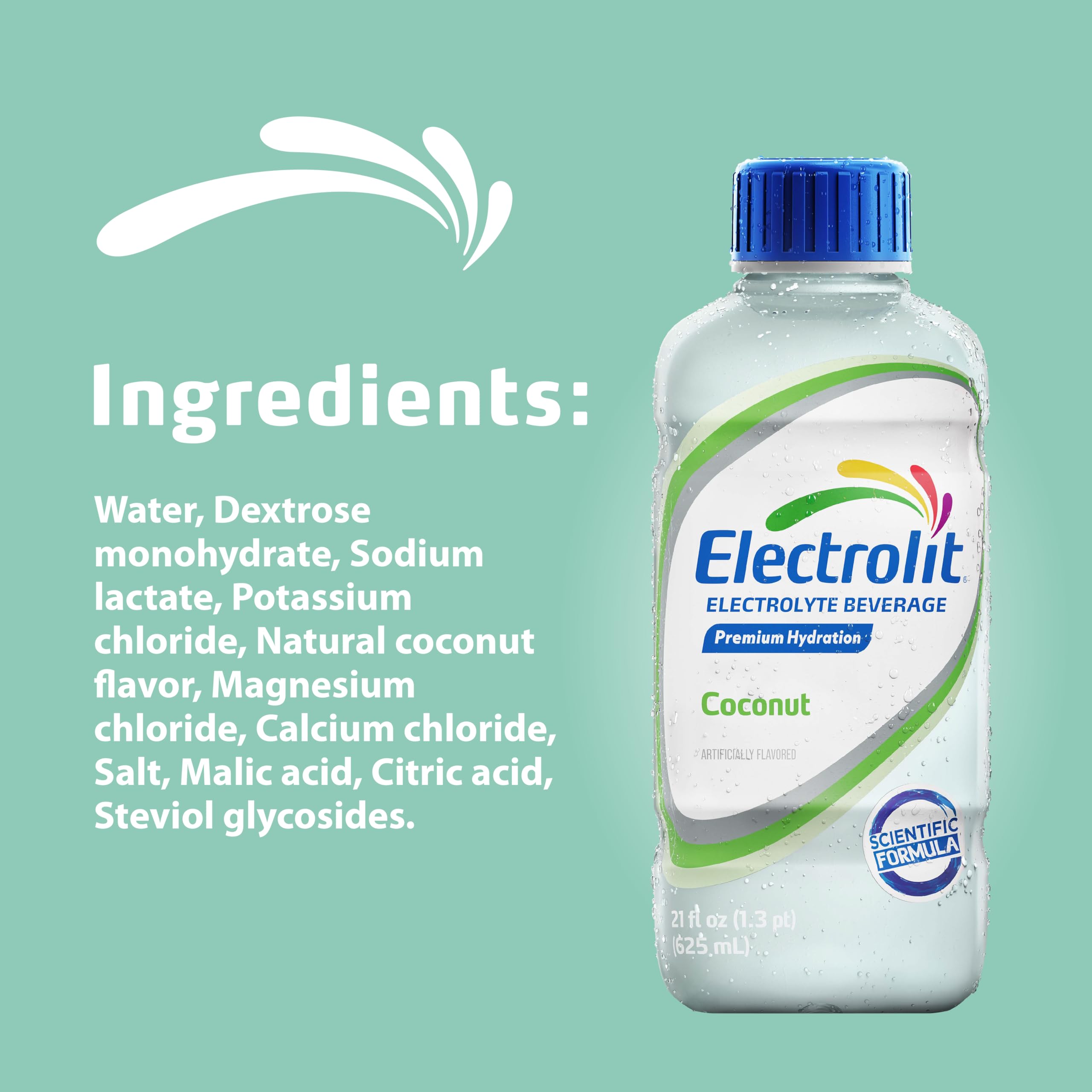 Electrolit, Electrolyte Beverage, Coconut, 21 Fl Oz (12 Pack) — Amazon image 6