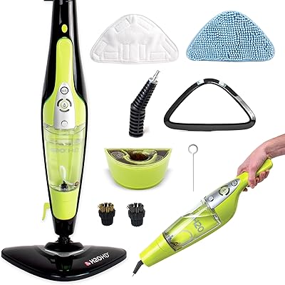 H2O HD 3-in-1 Steam Mop & Handheld Steam Cleaner Carpet Cleaner, Grout Tools, Chemical-Free, Lightweight & Compact, 1500W, 450ml Tank, Variable Settings