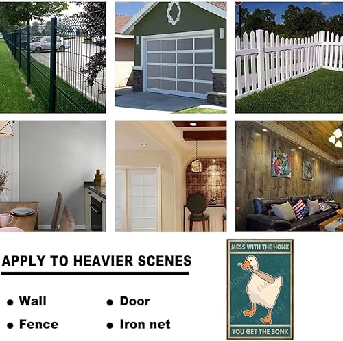 Miniatura 5 de Generic Cartel de metal con texto en inglés «Goose Mess With The Honk You Get The Bonk» para el hogar, cocina, restaurante, cafetería, bar,