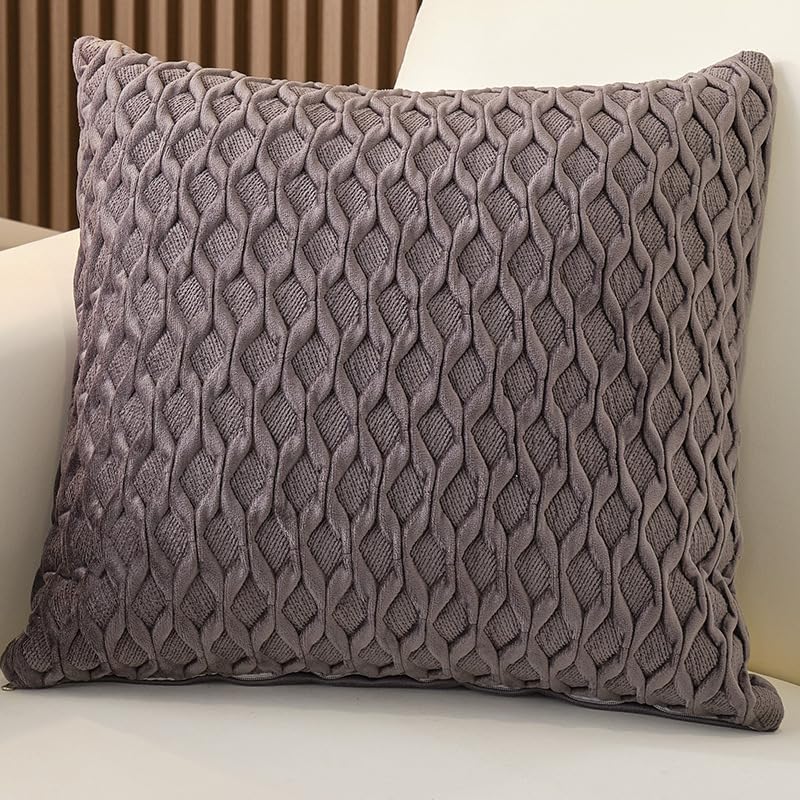 Coussin doux pour canapé gris foncé 45x45 cm de salon cosy