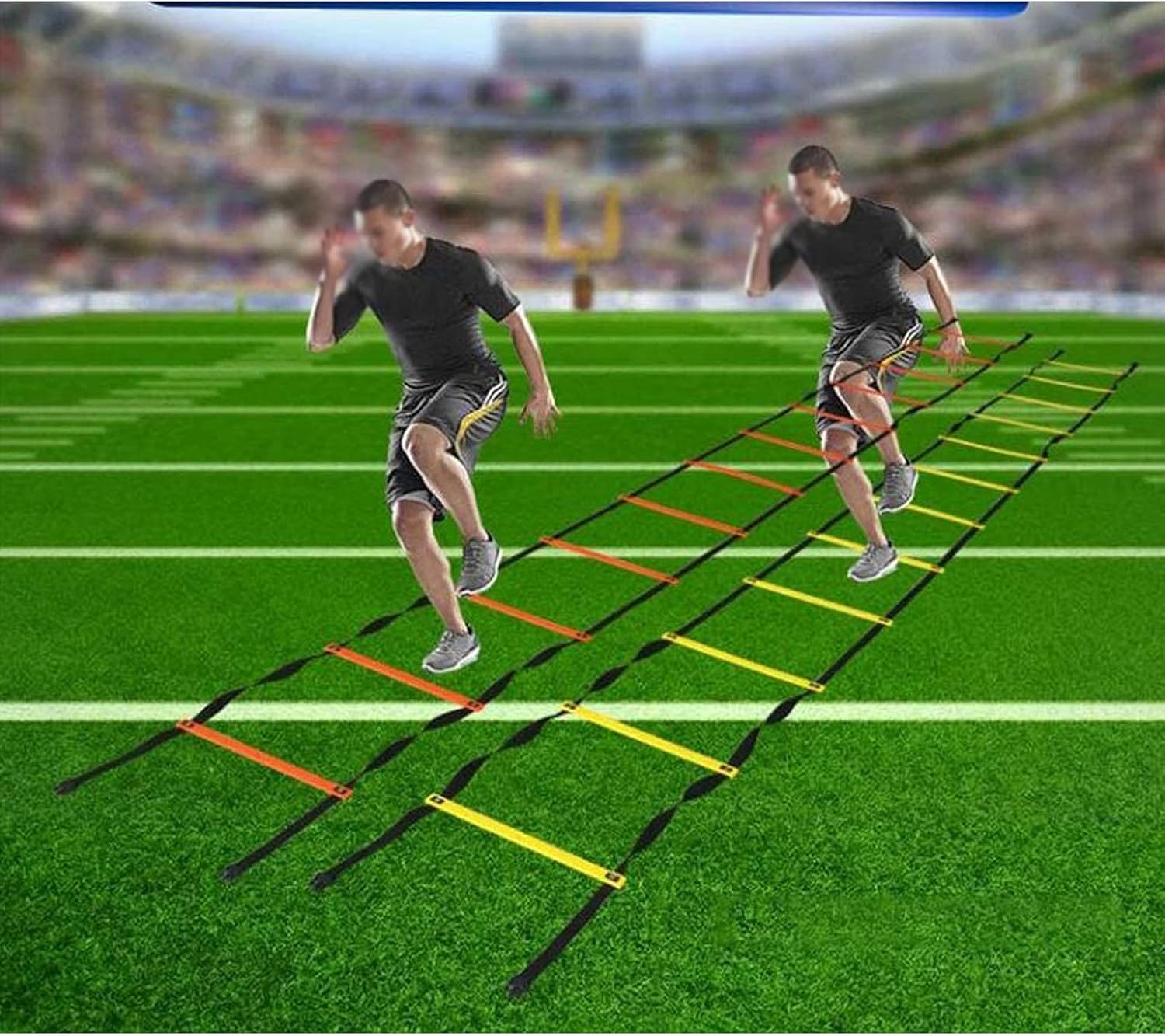 Agility Ladder Agile Training Ladder, Foldable Speed Agility Ladder Sports Fitness Equipment, Speed Ladder Suitable for Outdoor Various Training Scenarios(Size:3M)
