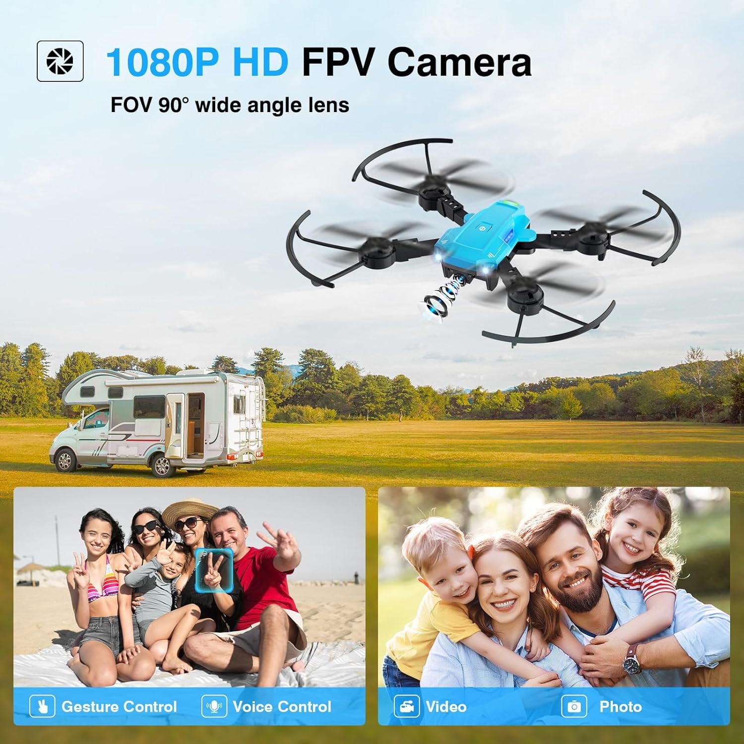 DRON CON CAMARA PLEGABLE H4805