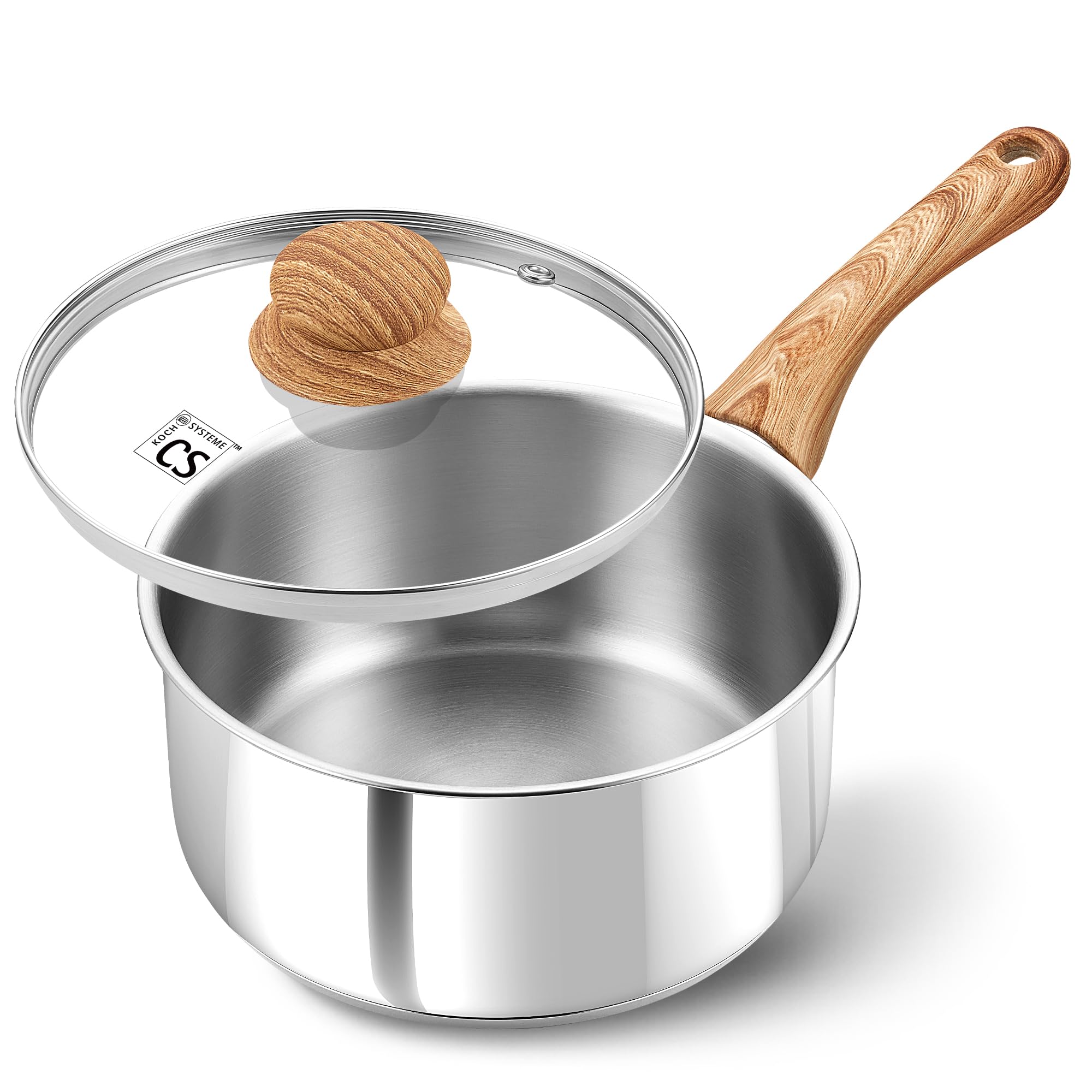 KOCH SYSTEME CS Stainless Steel Saucepan, 1 Quart