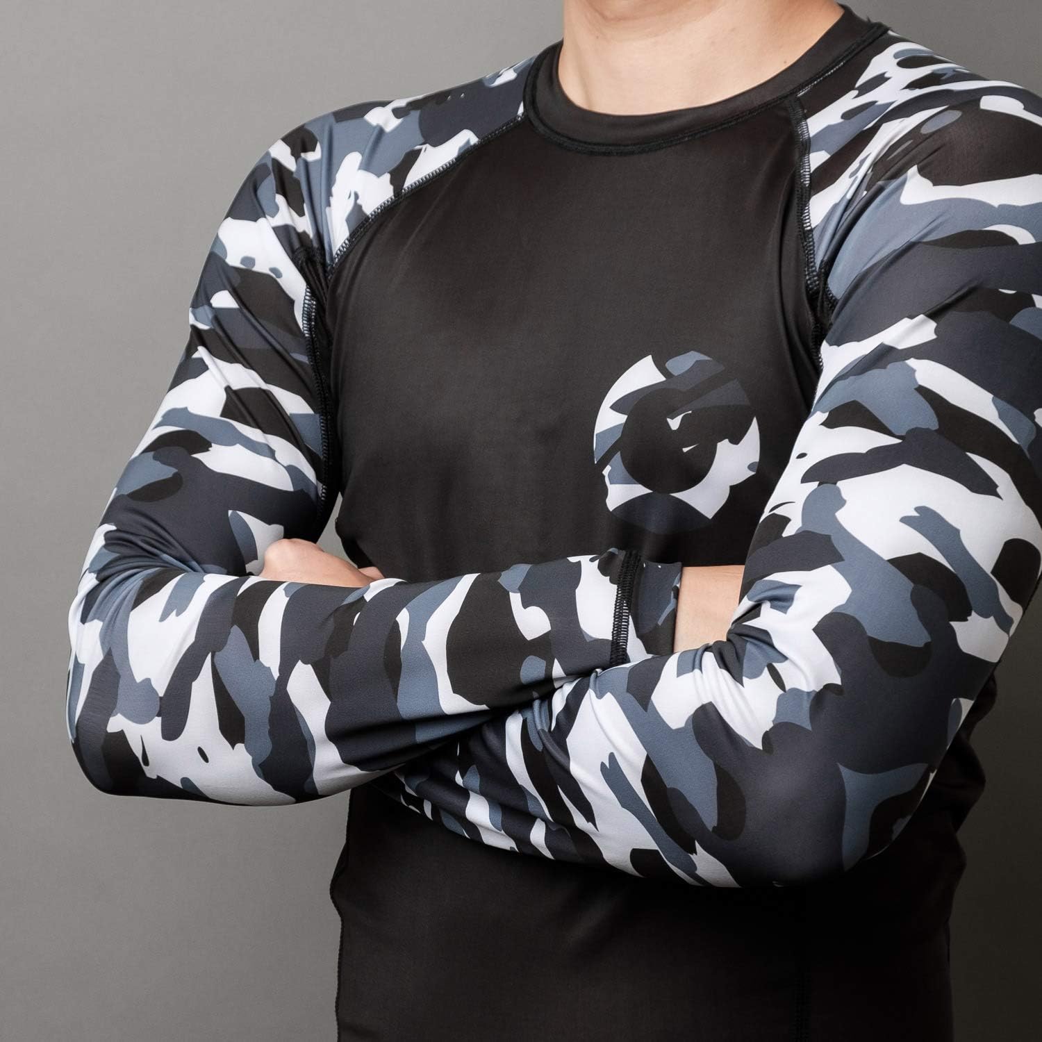 Gold BJJ Jiu Jitsu Rashguard - Camo Rash Guard Compression Shirt for No-Gi, Gi, & MMA - Image 2