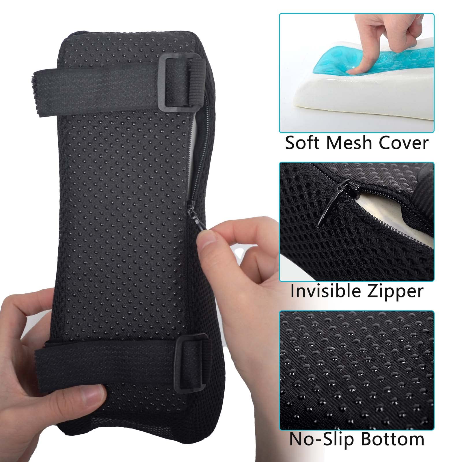 Bureaustoel armleuningkussens, 2 stuks armleuningpads, comfort