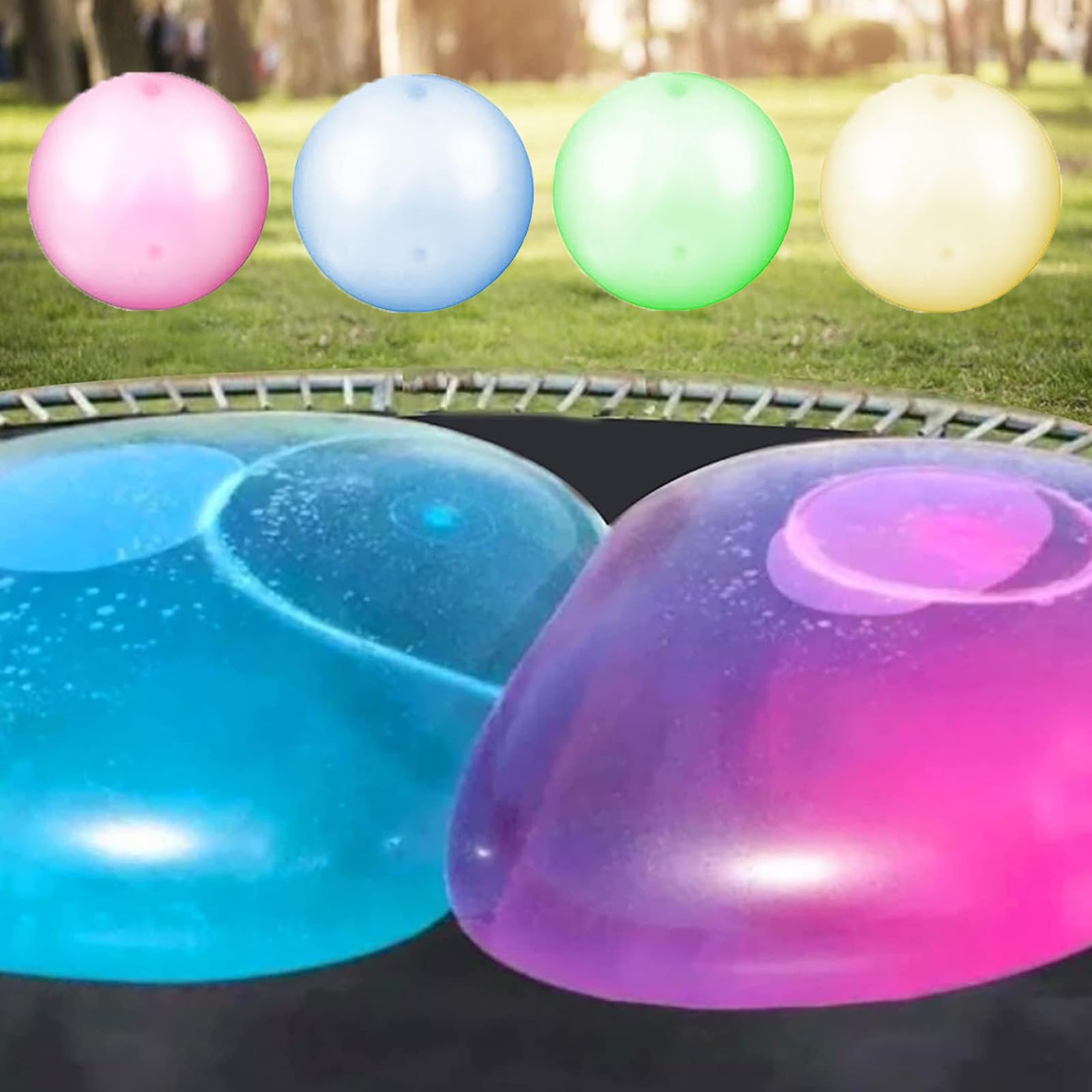 SevenMye 120CM Large Bubble Ball Magic Bubble Balls Transparent Bounce Balloon Inflatable Water Ball Beach Garden Ball Soft Rubber Ball Outdoor Party