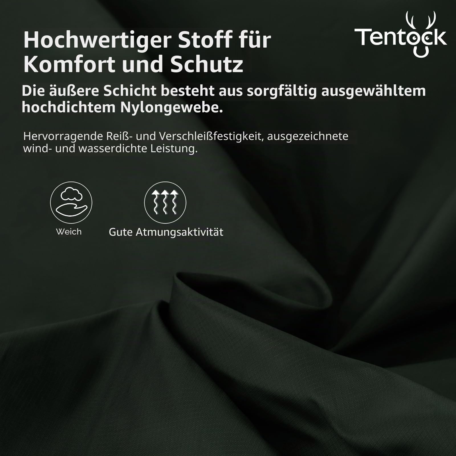 Tentock Unisex Winterponcho mit Kapuze Warmer Decken Kapuzenpullover Ultraleichter Schlafsack Wasserdicht Kleine Steppdecke für Outdoor Camping Wandern