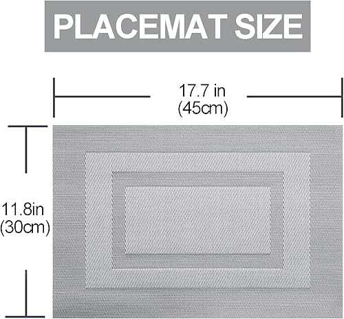 Miniatura 2 de REDANDOR Manteles individuales de vinilo de plástico, lavable, resistente al calor, duradero, PVC, antideslizante, tejido para cocina, comedor