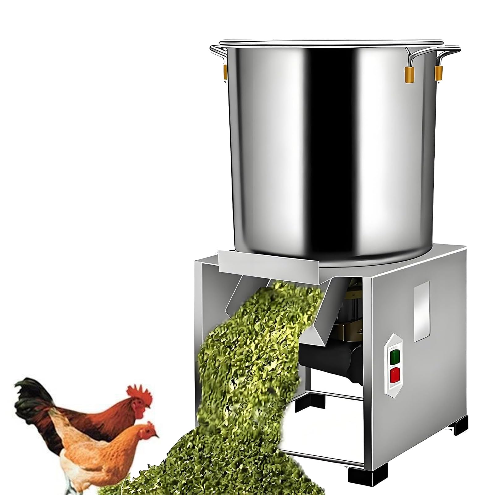 GZGHRZQS Multifunctional Food Processor | 3500 Rpm Electric Vegetable Dicer Chopper | Commercial Electric Food Chopper | With 4 Blades Suitable Chopping Vegetables | For Chicken, Duck, And Goose