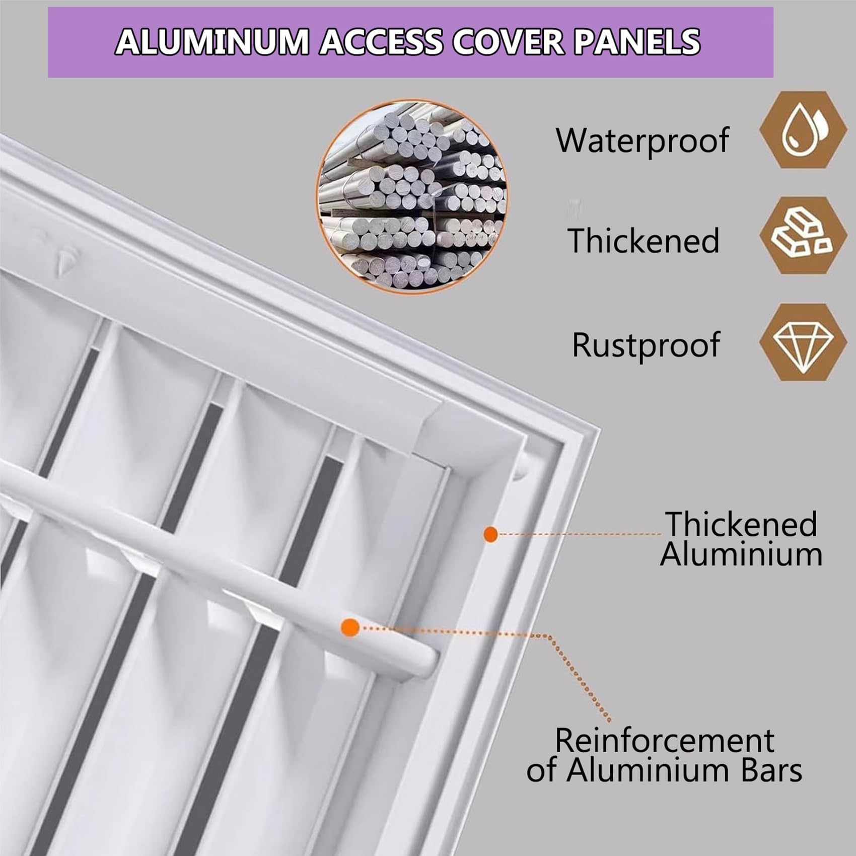 Schwerkraftklappen Entlüftungsabdeckung aus Aluminium Wasserdicht Rostfrei | Wand Lüftungsgitter Externe Lüftungsabdeckung für Elektro und Sanitärinstallationen, Trockner(60x40cm/24x16in)