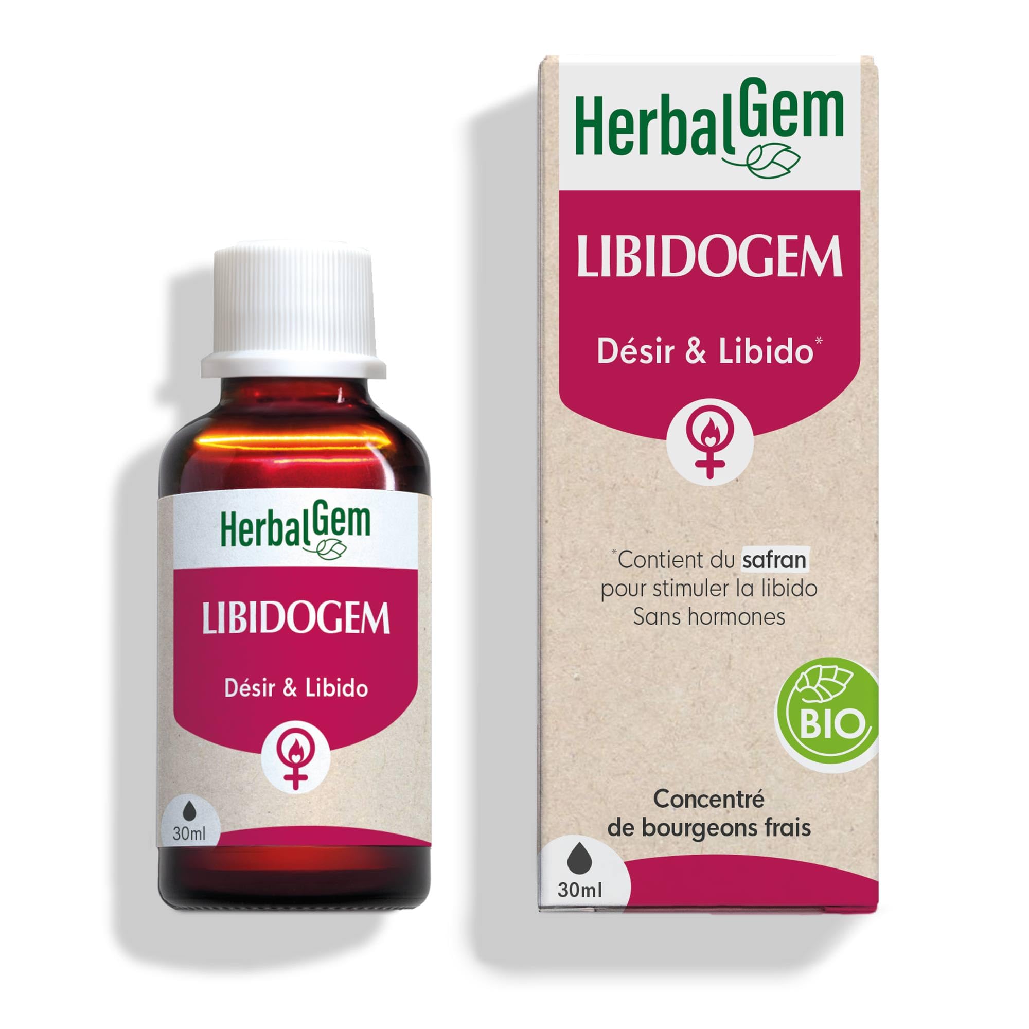 Complexe bio de bourgeons et safran en gouttes pour le désir féminin