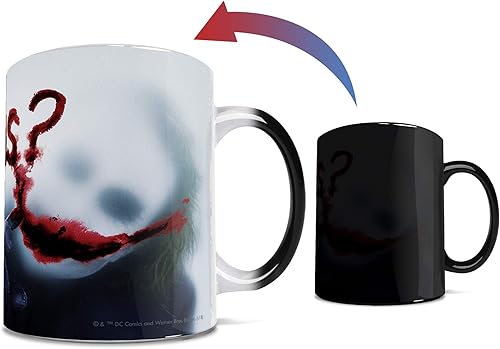 Morphing Mugs DC Comics - Batman The Dark Knight - Joker - Why So Serious - Taza de cerámica sensible al calor que cambia de color de 11 onzas