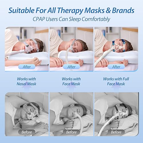 Miniatura 9 de HOMCA Almohada cervical de espuma viscoelástica, 2 en 1, almohada ortopédica de contorno ergonómico para dolor de cuello, almohadas de apoyo