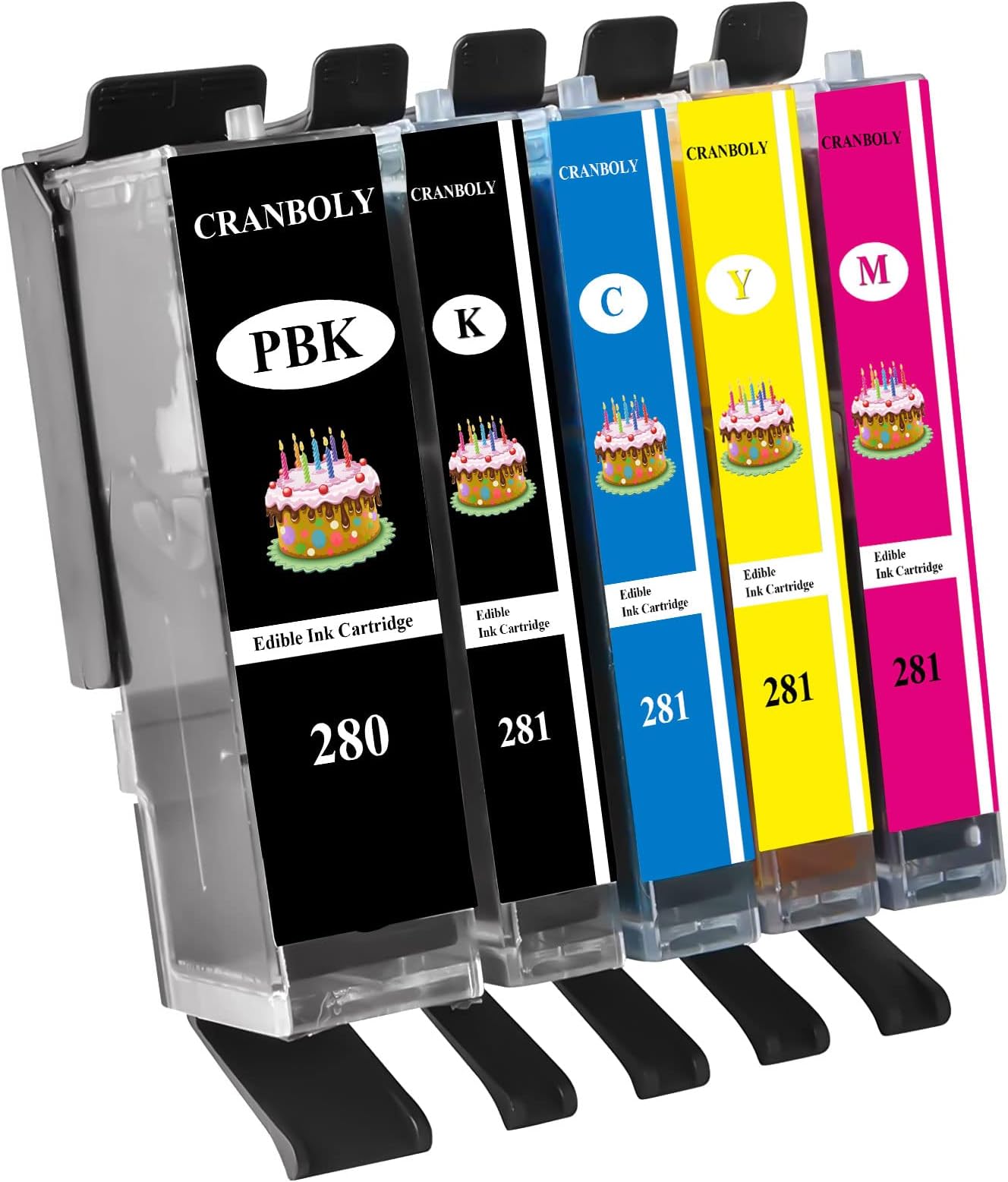 CRANBOLY 280XL 281XL 280 XL 281 XL Ink Cartridges for Printer Work with PIXMA TS6120 TS6220 TS6320 TS8120 TS8220 TS8320 TR7520 TR8520 TR8620 TS9120 TS9520 TS9521C TS702