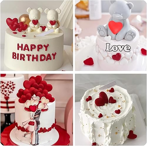 Miniatura 5 de MIYAHOUSE Moldes de fondant para el día de San Valentín, moldes para tartas de fondant de boda, labios de rosa, corazón, letras de amor, dulces,