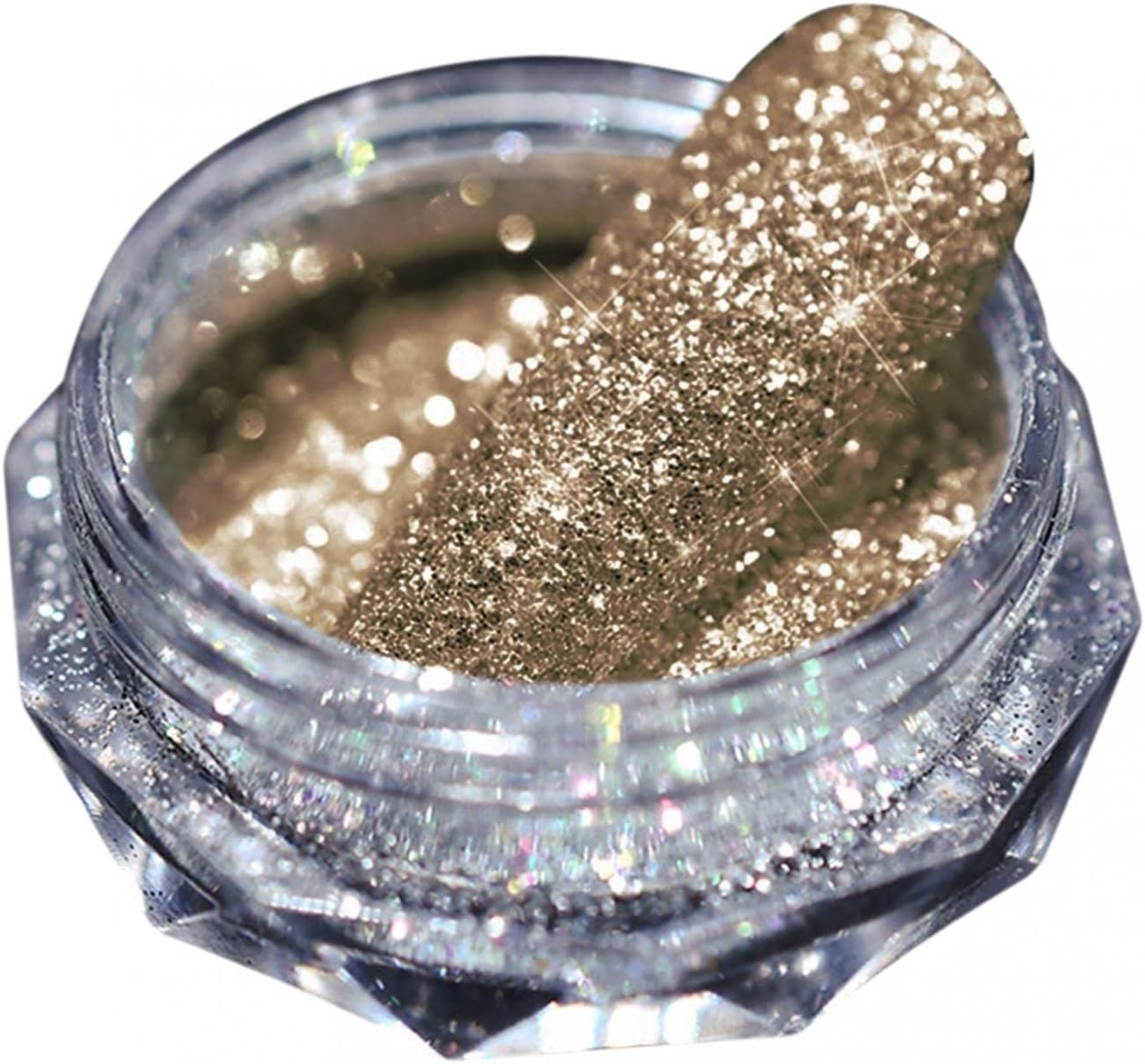 1PC Holographic Nail Glitter Dust Metallic Mirror Effect Nail Powder, Sparkling Diamond Nail Powder Nail Flash Powder Super Bright Nail Art Decorations for Party Birthday : Beauty & Personal Care