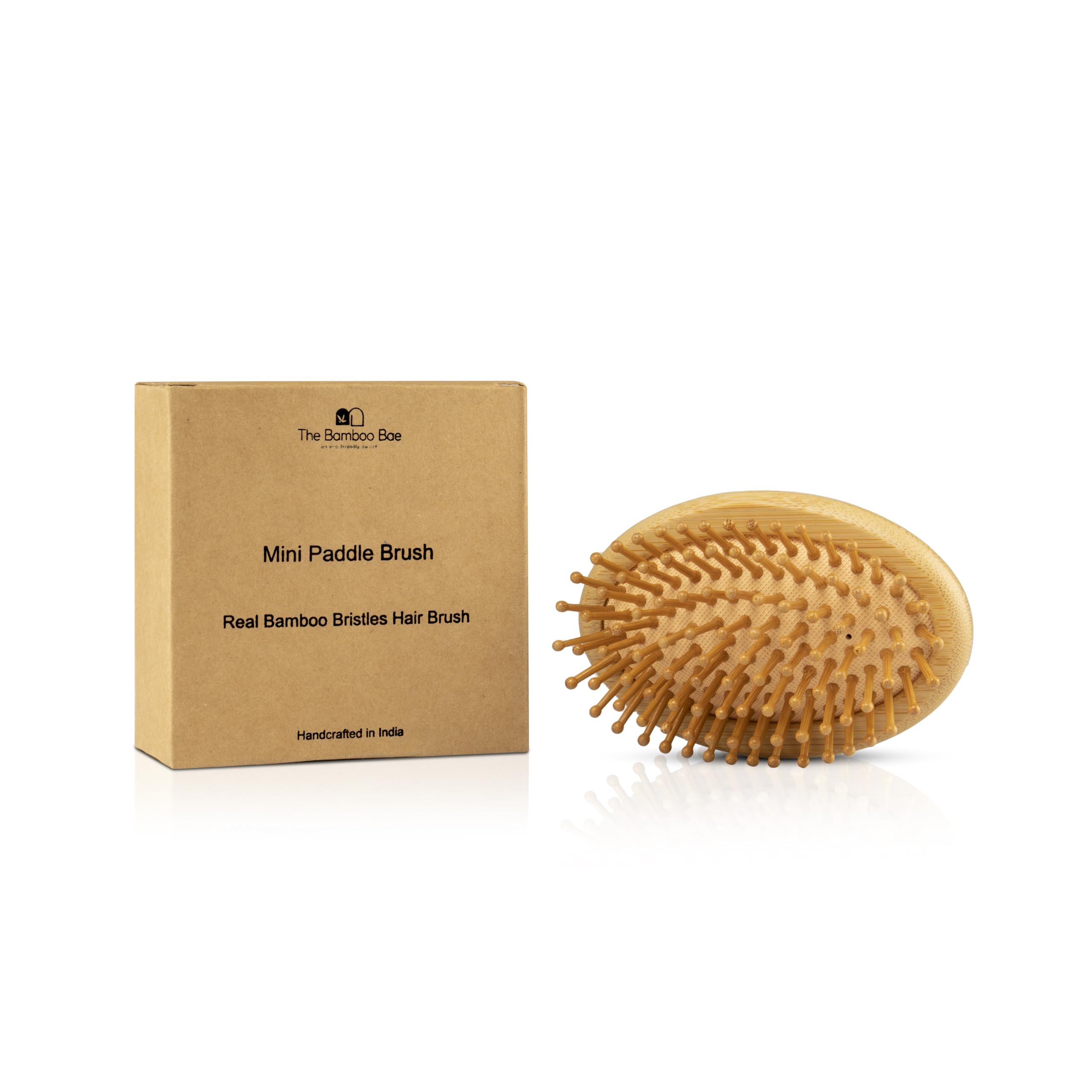 Bamboo Bristles Paddle Hairbrush | Detangling Mini Paddle Hair Brush Comb for Men & Women | Compact & Pocket Size Hairbrush | Easily Fits in Clutch, Handbag, Wallet or Travel Pouch | Natural Bamboo Bristles For Growth & Anti-Static-picture-25