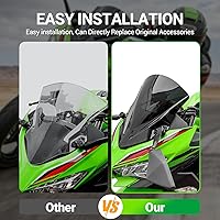 Vista 8 de Parabrisas de motocicleta para Kawasaki Ninja400 Ninja 400 2018 2019 2020 2021 2022 2023 2024 2025 2026 Adventure Sport Carenado Deflector Protector