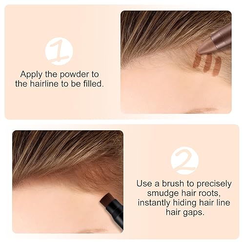 Miniatura 2 de Boobeen Barra de polvo de línea de cabello, corrector de sombra de cabello para cabello fino, impermeable, retoque de raíces para cubrir rápidamente