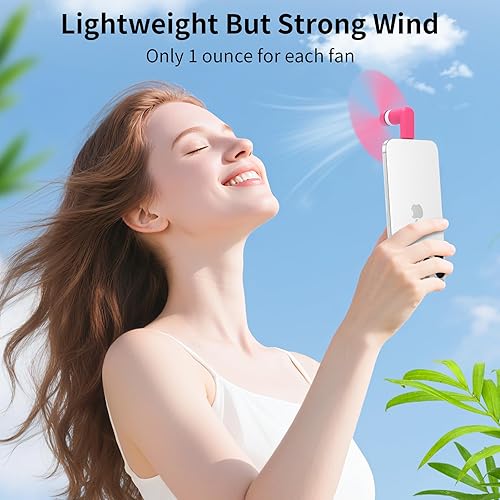 Miniatura 4 de Paquete de 6 ventiladores de teléfono celular tipo C USB C compatibles con iPhone 16 Pro Max1615iPad y Samsung Galaxy S25S24S23, mini accesorios