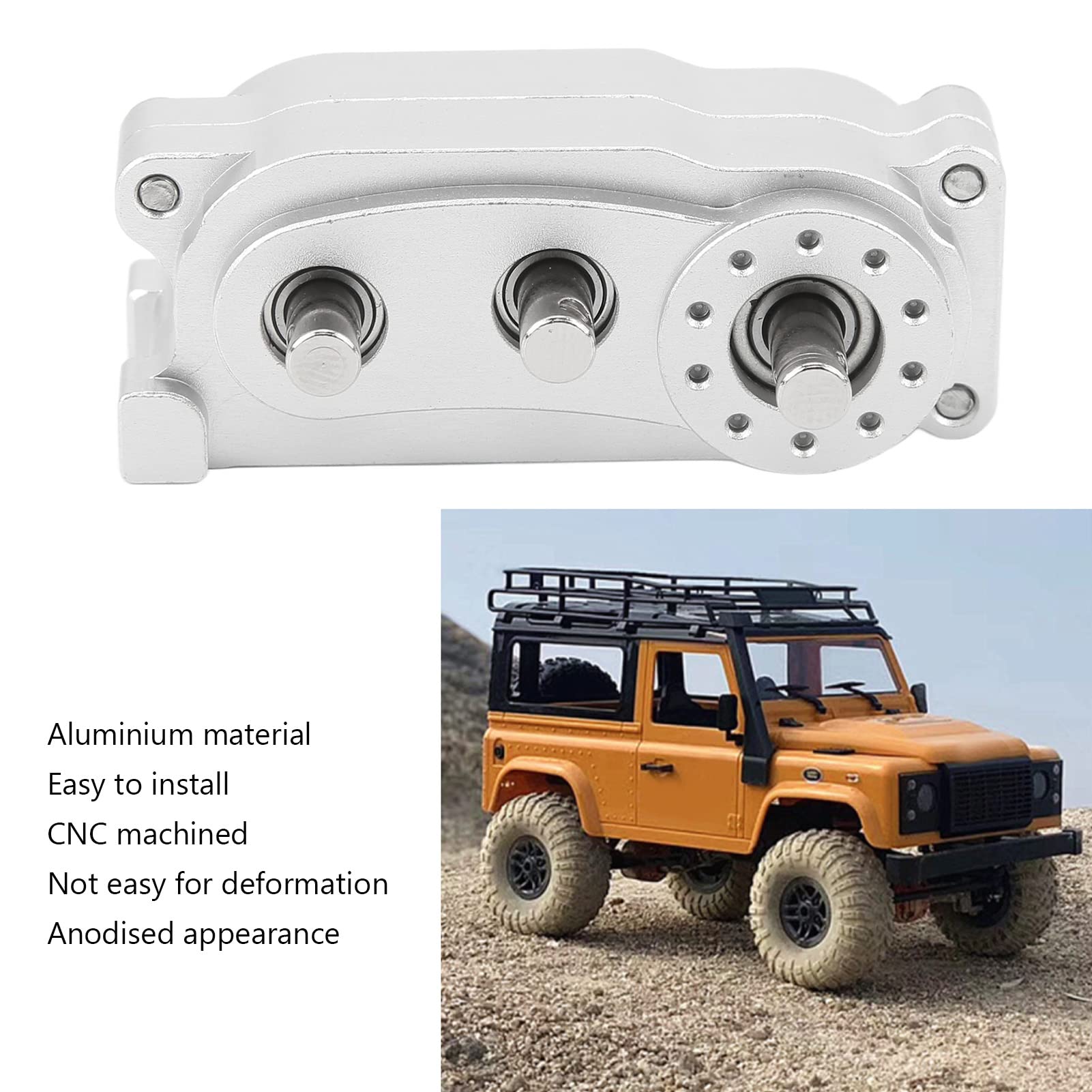 Skrzynia biegów RC 2 prędkości 313mm anodowane aluminium CNC do SCX10 1/10