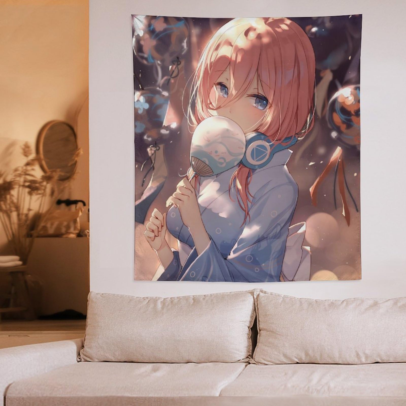 Amazon.co.jp: タペストリー 五等分の花嫁 中野三玖 壁掛け