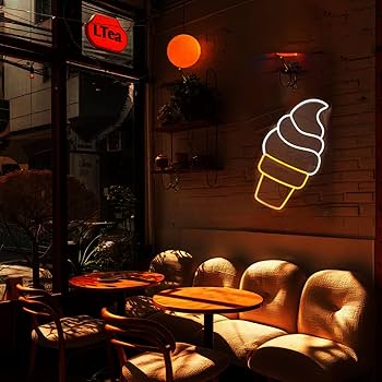 Ice Cream ネオンサイン デザート 壁掛け 店舗装飾 室内装飾 おしゃれ Ice Cream ネオンサイン デザート 壁掛け 店舗装飾 室内装飾