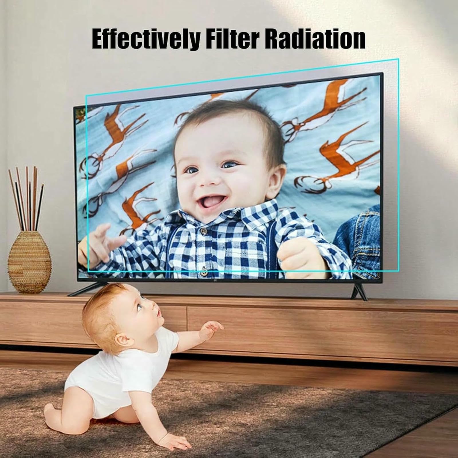 32-75 En La Película De Protección De La Pantalla De TV Anti-Scratch Filtro LCD Luz Azul Filtro para Aliviar La Fatiga De Los Ojos, 32 En 698x392 Mm