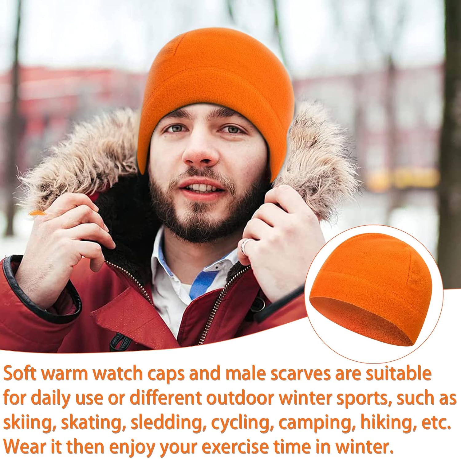 Wild Tribe Synthetic Microfleece Tactical Polartec Watch Cap Fleece Youth Mens Winter Warming Hat Military Skull Cap Beanie - Image 7