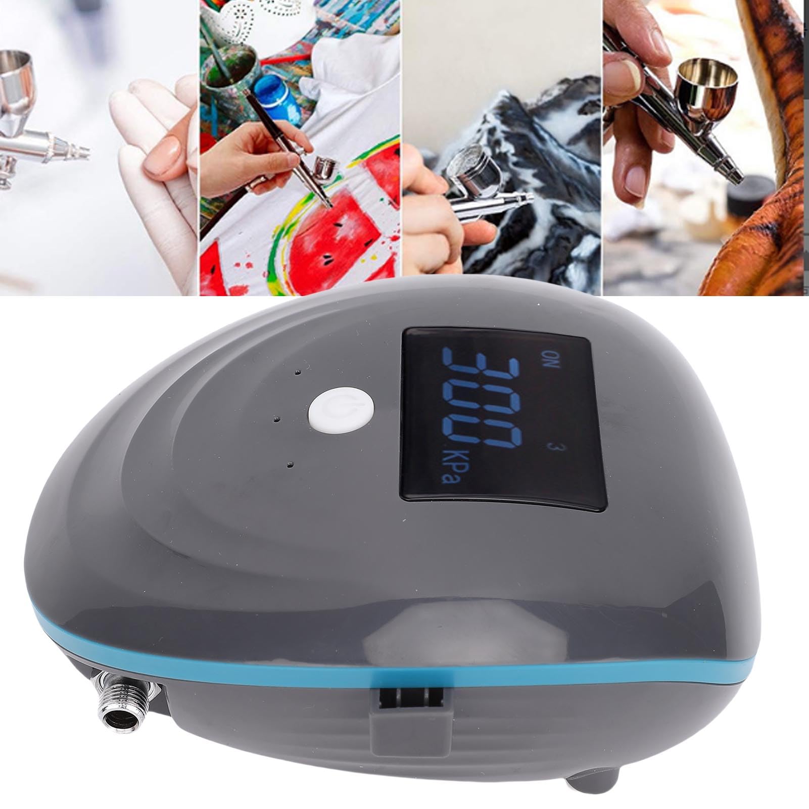 FTVOGUE Mini Kit de Aerógrafo Juego de Compresor de Aerógrafo Ajustable de 3 Velocidades con Control de Fluido y Control de Patrones para Pintura Artística, Manualidades, Modelos para (abdominales 2)