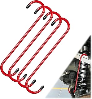 4-Pack Durable Steel Brake Caliper Hanger Hooks (Rubber-Tipped, Rust-Proof)