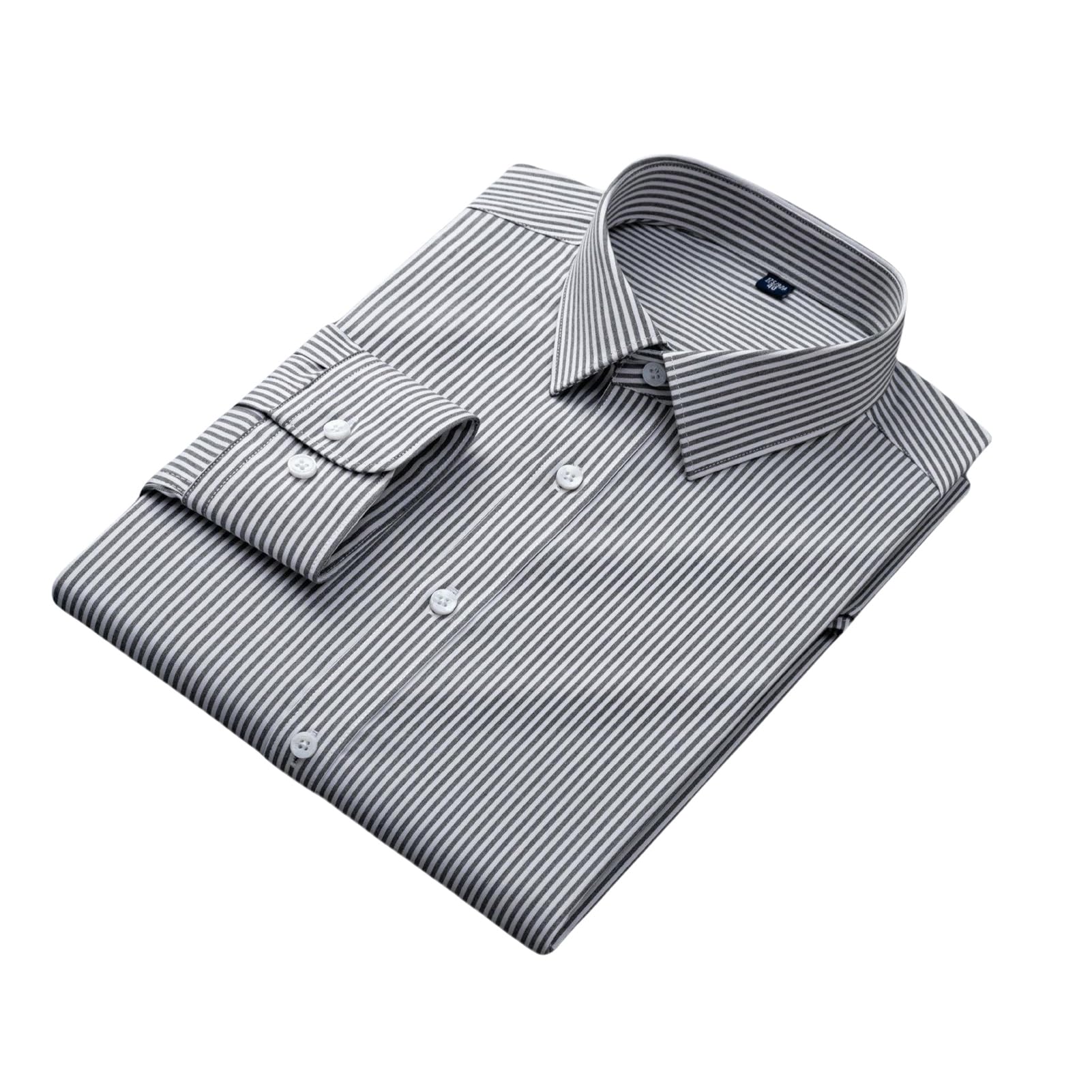 Camicia a maniche lunghe da uomo a righe sottili senza pieghe anti-rughe elastica da lavoro professionale professionale
