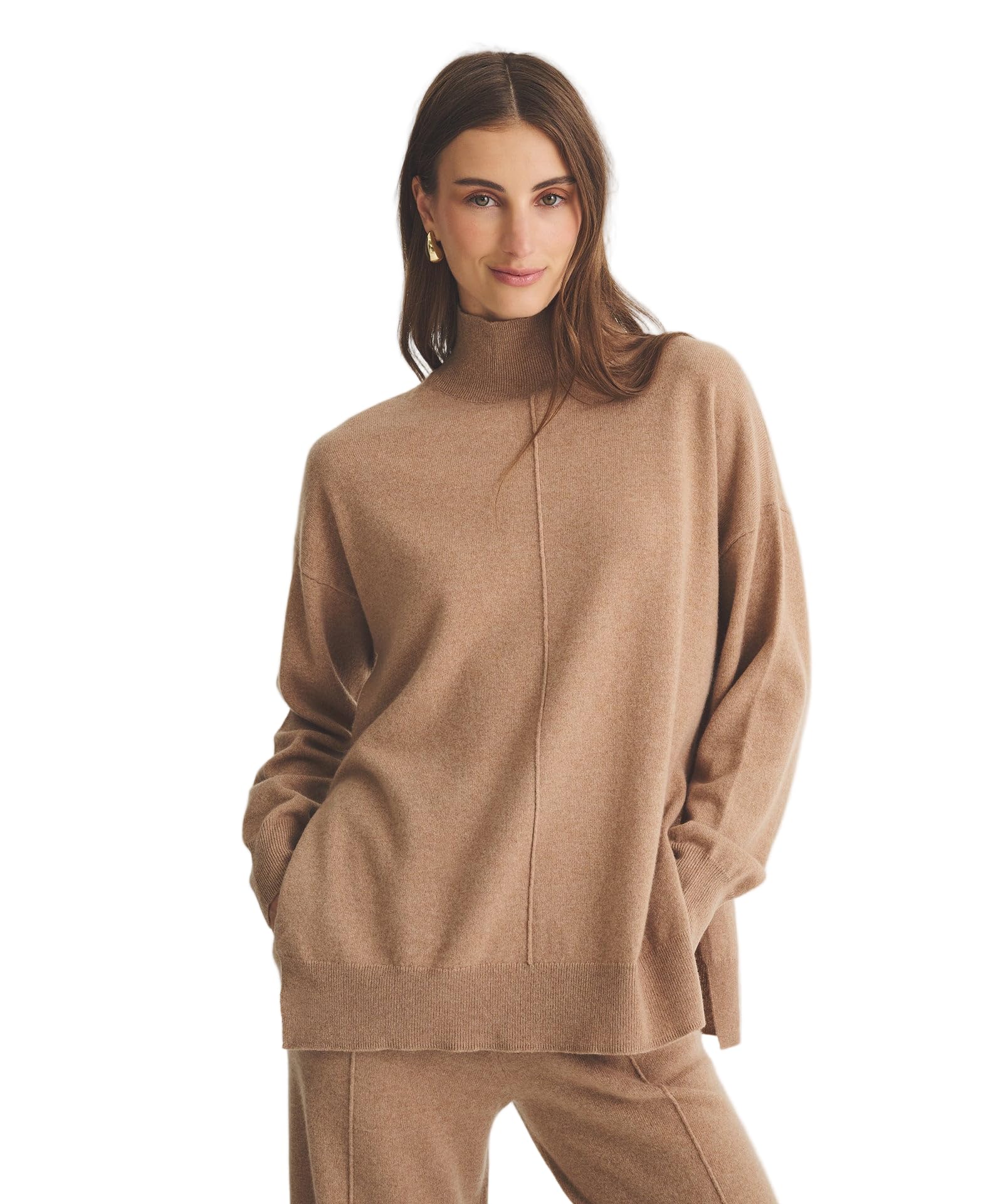 NAADAM Washable Cashmere Turtleneck Tunic