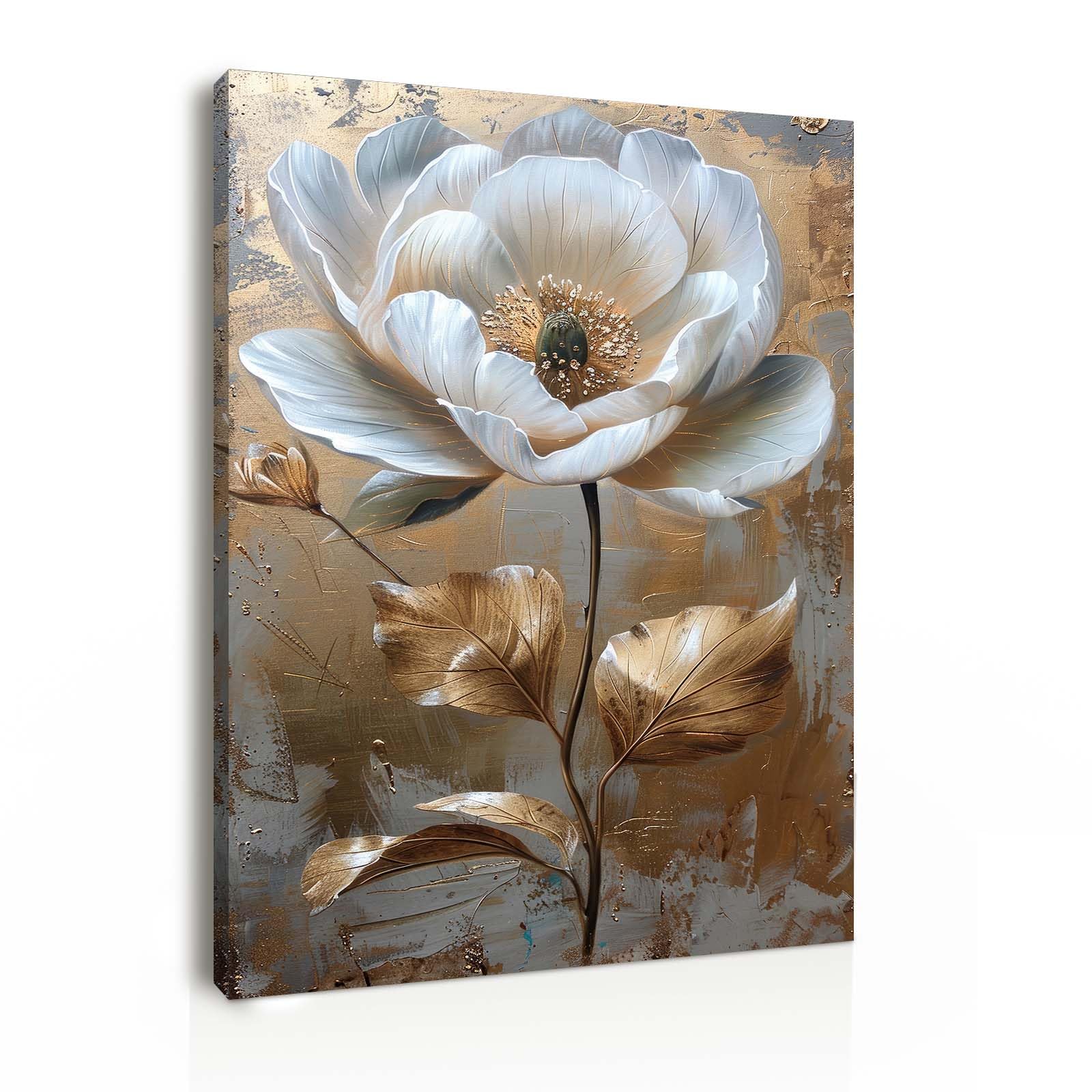Galmcook Framed Canvas Wall Art 12x16 Inch Black and Gold Rose Modern Artwork Elegant Floral Wall Canvas for Living Room Bedroom Hallway Wall Decoration Prints with Hooks Magic Tape and Nails — view 14