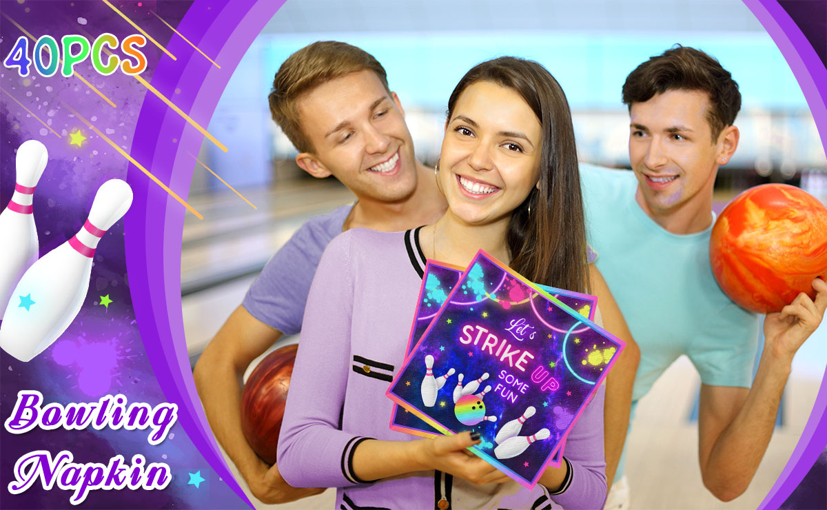 Batik-Bowling-Geburtstagseinladungen – 20 Karten Mit Umschlägen, 10,2 X 15,2 Cm, Für Kinder & Erwachsene