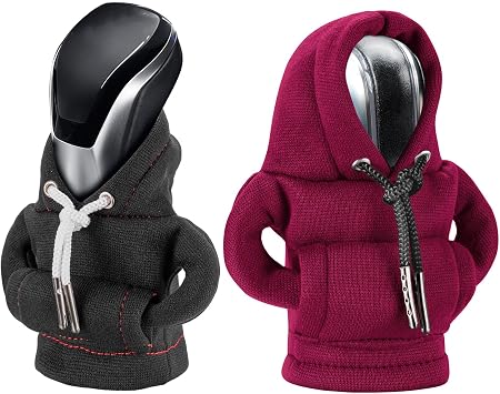 SLLAK Gear Shift Hoodie Cover, Universal Shift Knob Hoodie, Mini Hoodie for Car Shifter, Automotive Interior Cute Gadgets, Car Accessories and Decorations