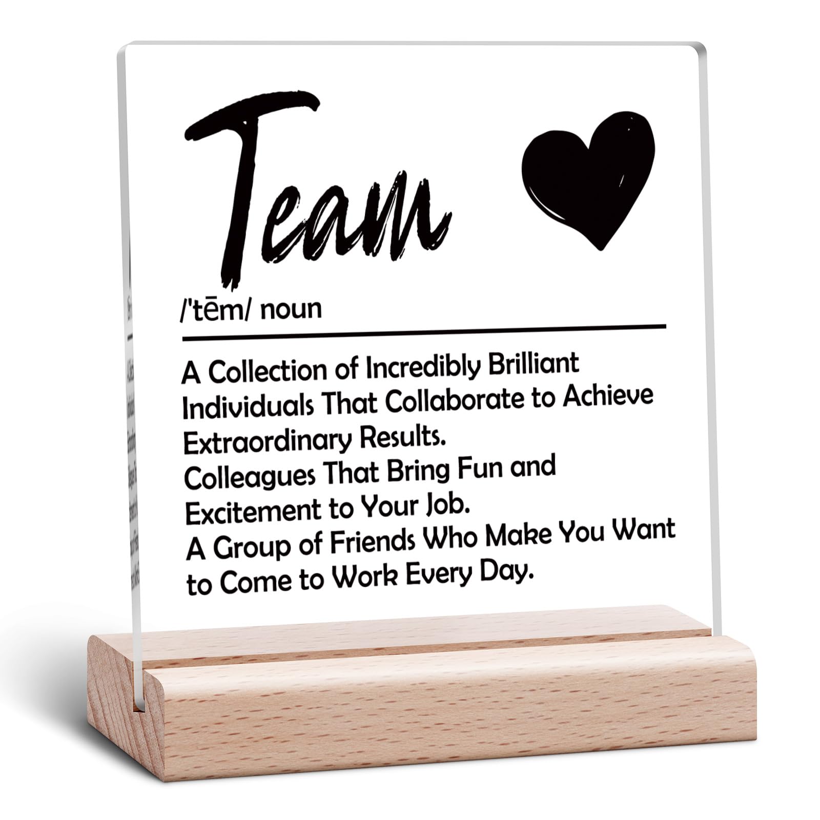 Office Decor Desk Sign Team Thank You Appreciation Gifts for Coworkers Colleagues Employees Teamwork Gift Plaque Sign for Home Office Desk Shelf Table Decoration Coworker Employee Appreciation Gifts