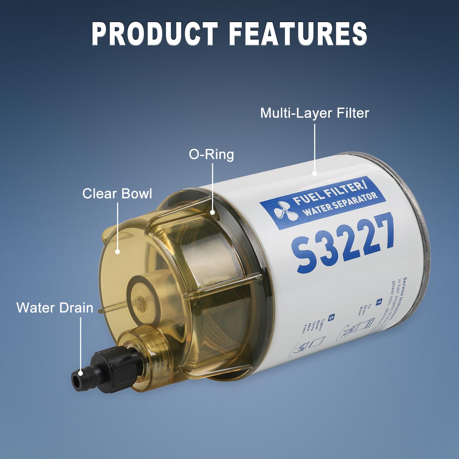 Amazon.com: Fuel Filter Water Separator with Clear Bowl