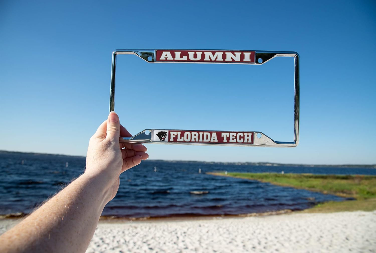 Desert Cactus Florida Institute of Technology License Plate Frame Panthers Metal Car Tag Holder for Front or Back of Car Officially Licensed (Alumni) - Image 5