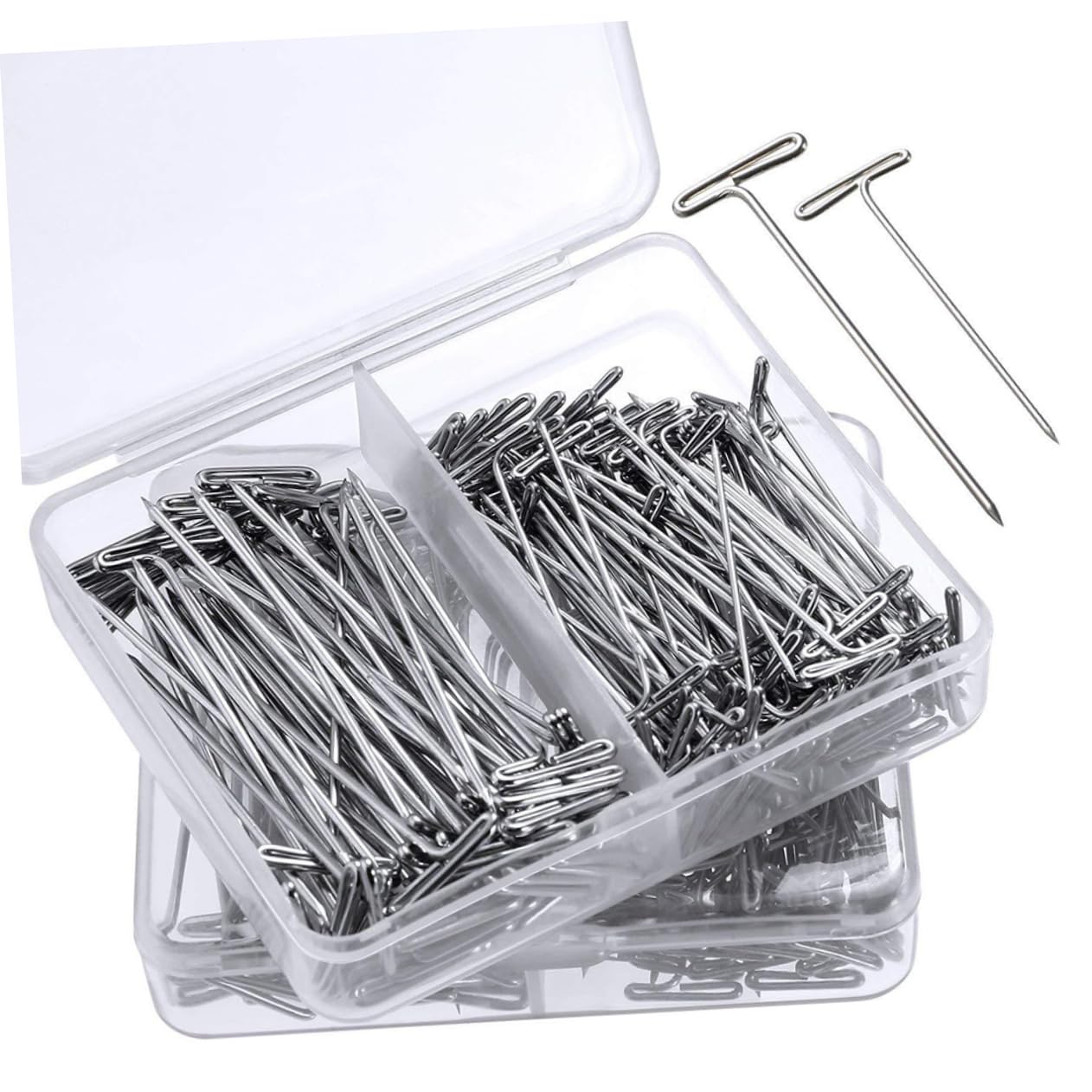 IWOWHERO 150pcs Simple Wig T-pins Wig Model T-pin T-pins Silver Metal T-pins